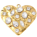 Heart Geometric CZ Pendant