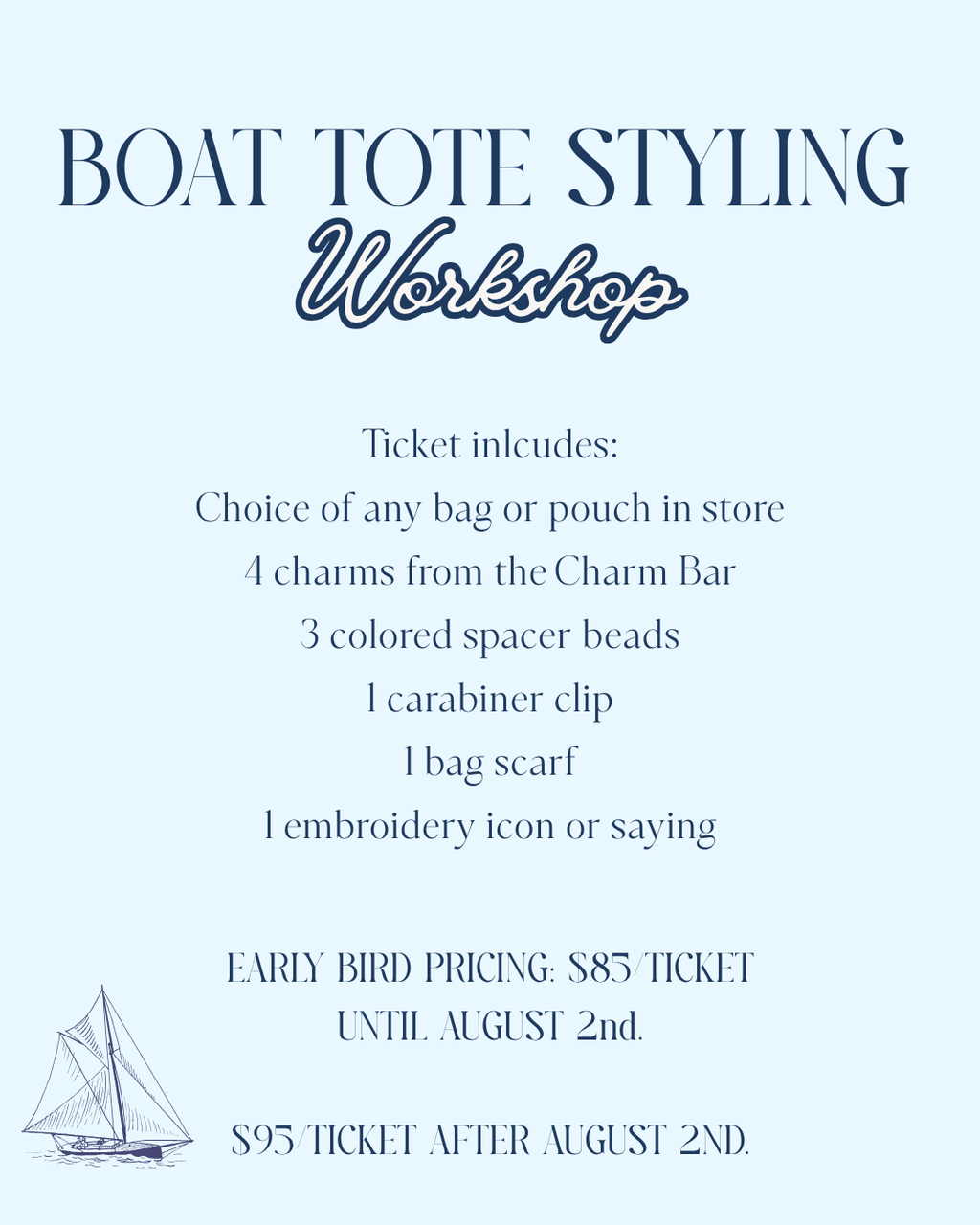Boat Tote Workshop 8/15