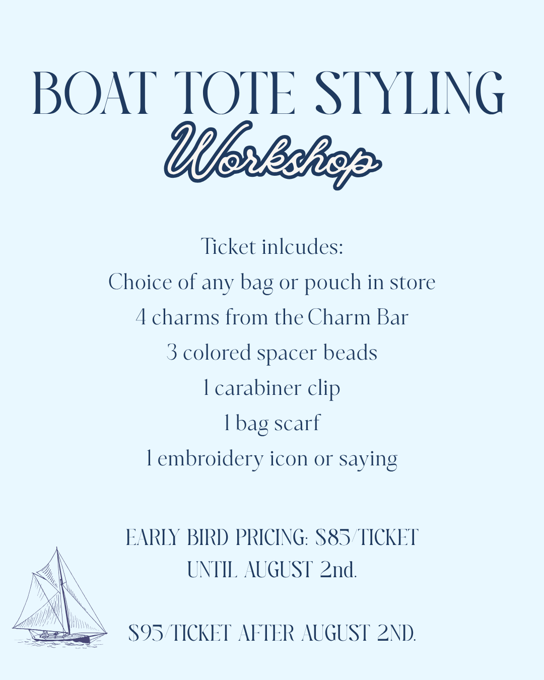 Boat Tote Workshop 8/15